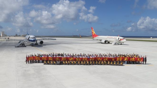 China lands more civilian planes on Fiery Cross reef